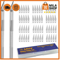 PräZisionsmesser Set 60 Klingen Sicherheitskappe Bastel Skalpell Modellbau Hobby