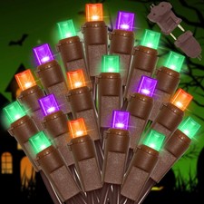 Halloween String Lights - 21.6ft 100led Orange Purple Green Mini Bulbs Lights... Halloween String Lights - 21.6ft 100led Orange Purple Green Mini Bulbs Lights...
