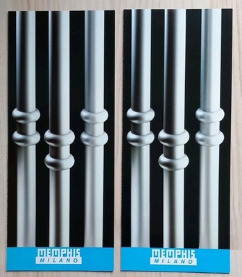 Zwei (2) Memphis Milano  Design Klapp-plakat/Poster 80er. Ettore Sottsass e.v.a.