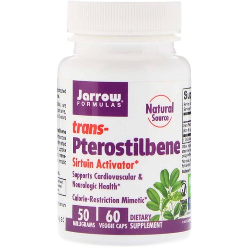 JARROW FORMULAS trans-pterostilbeno (activador de sirtuina) 60 cápsulas - Imagen 1 de 3