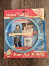 Vintage Embroidery Needle Punch Pen Kit Stitching Tool Set