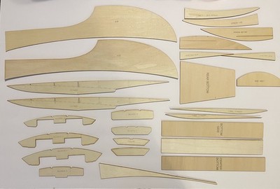 18'' Mini R/C Shovel Nose Hydroplane Laser-Cut Wood Kit USA MADE