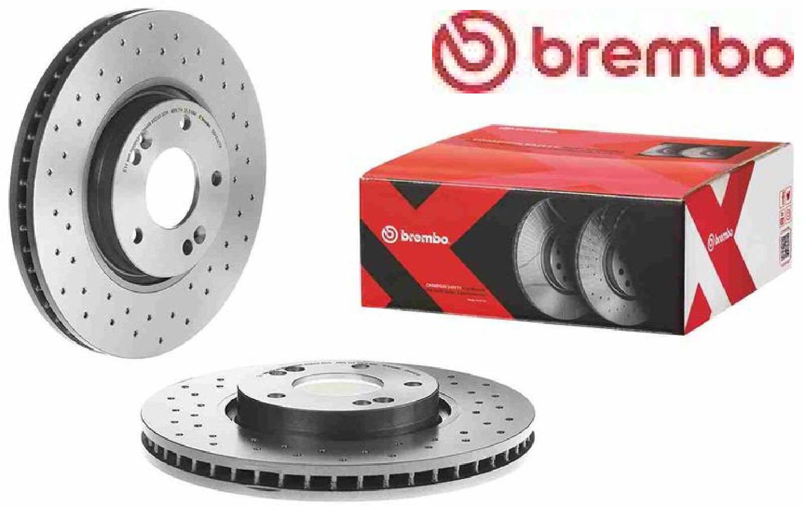 2x Bremsscheibe gelocht/innenbel. 09.A532.1X BREMBO für KIA HYUNDAI - Bild 3