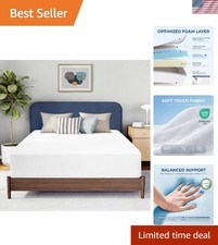 Eco-Friendly Full Size 8-Inch Cooling Memory Foam Mattress - Breathable Design