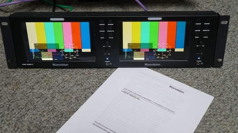 2 - 7" LCD Ikan KVM-7050W - Rackmount Monitor, CV/SDI/YC/ WF/Vec/ AUDIO LOADED