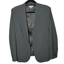 Bar III Women's Gray Open Front Blazer Sleek Size Large Office Career Work