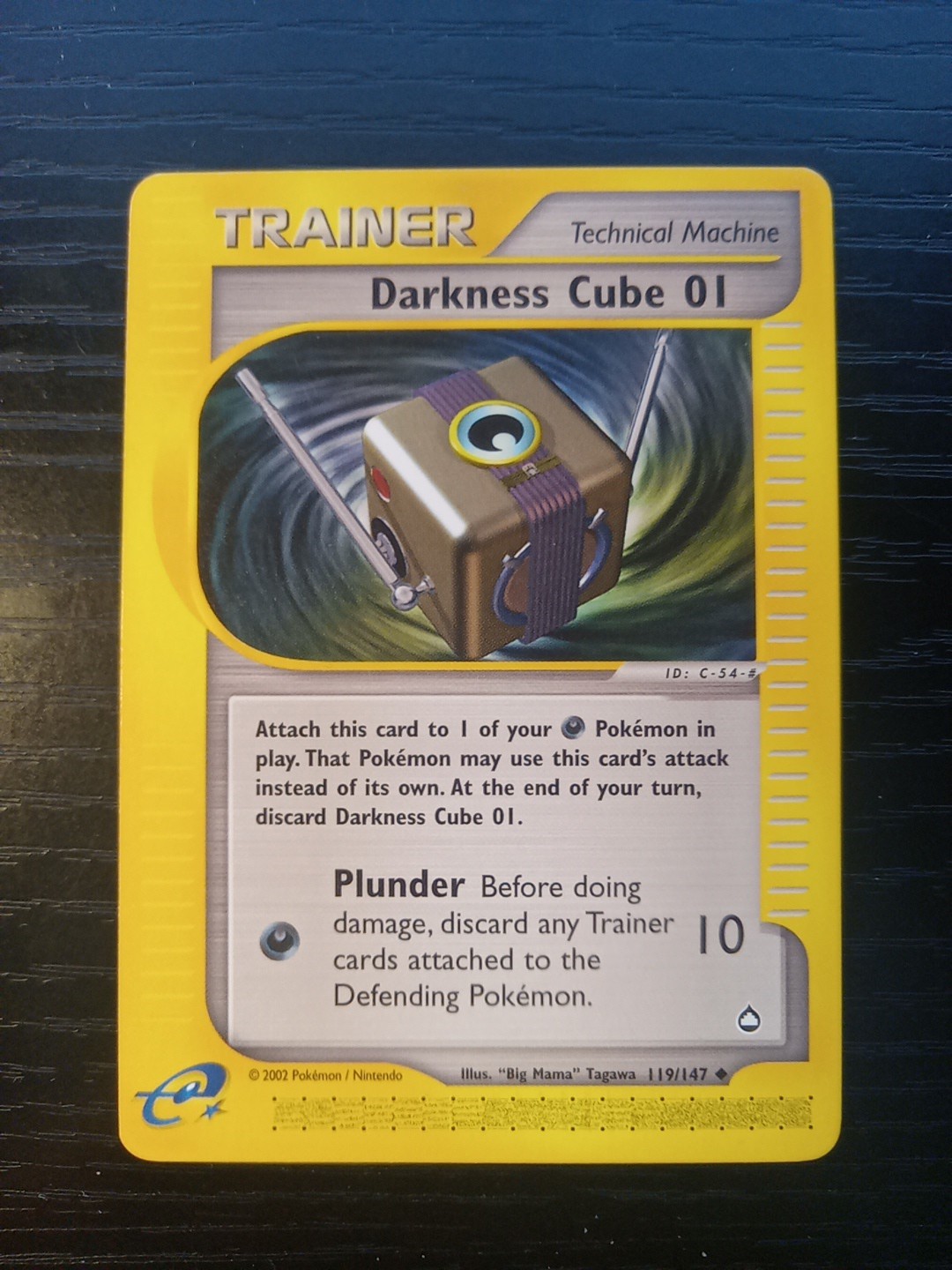 Darkness Cube 01 119/147 Aquapolis NM Pokemon Free Shipping!!