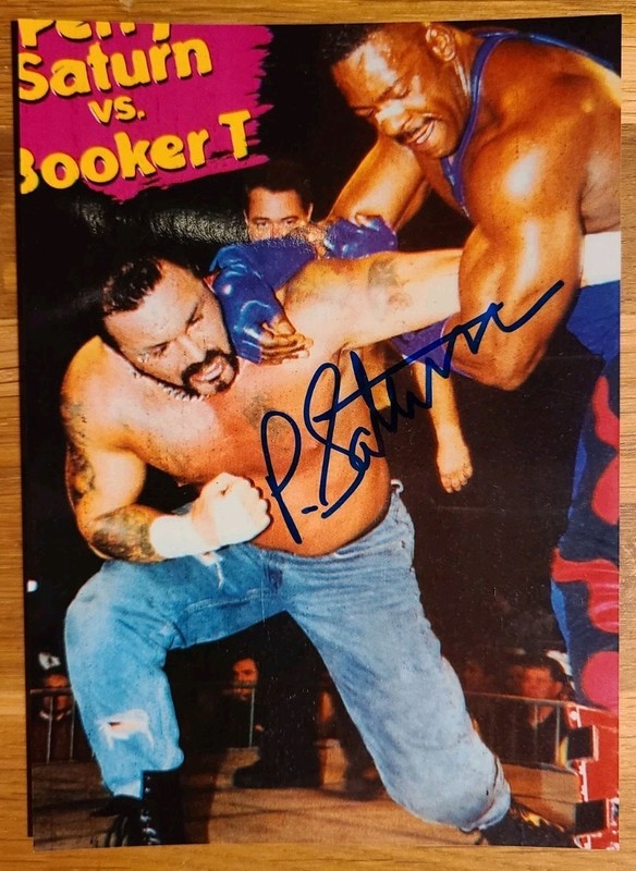 PERRY SATURN signed 5 X 7 photo WCW WWE ECW WWF pro wrestling