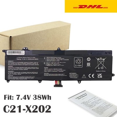 C21-X202 Akku für ASUS X201E F201E VivoBook F202E Q200E S200E X202E F201E F202E