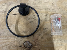 Moen DN0786BL Iso 6-15/16" Wall Mounted Towel Ring, Matte Black READ 