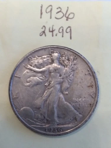 1936 50C Walking Liberty Half Dollar  Very Good Condition