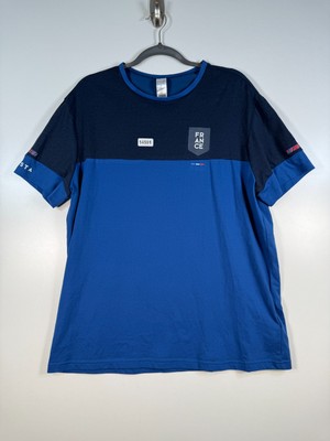 Decathlon Kipsta Mens Crewneck France Football Soccer T Shirt Blue Sz XL 23x30