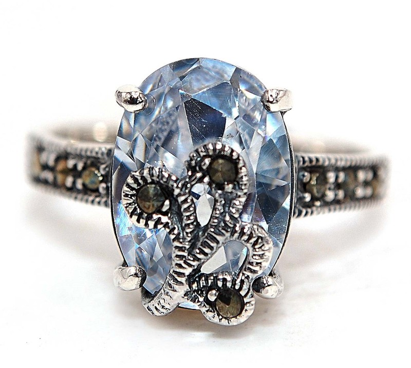 6CT Heat Treated Moissanite 925 Solid Sterling Silver Ring Sz 8 NF1-8