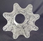 1880's Deep Acid Cut Back Victorian Lacy Floral Kerosene Oil or Gas 4" Lip Shade — photo 6