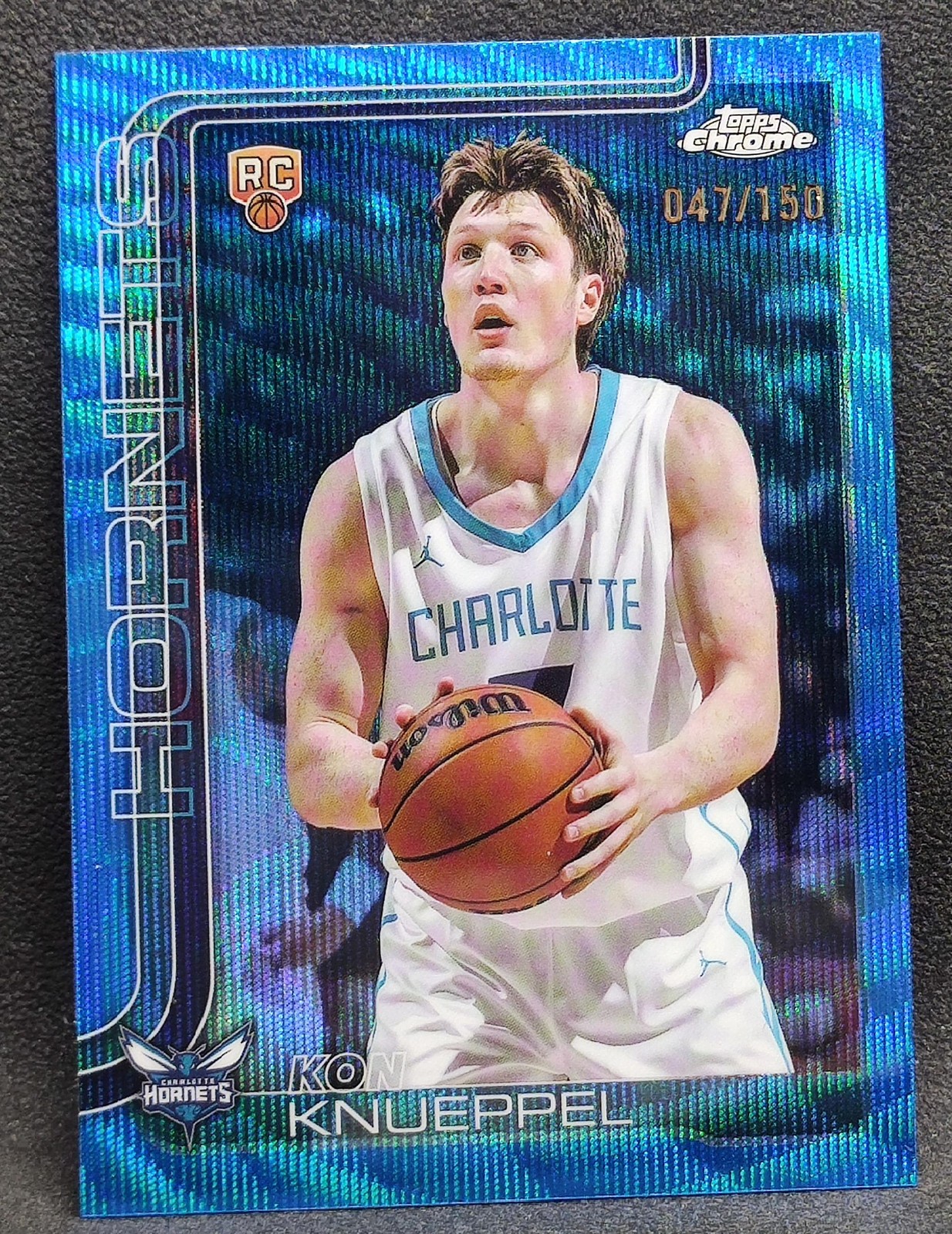 2025-26 Topps Chrome Kon Knueppel #254 RC Rookie Refractors Blue Wave /150