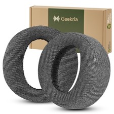 Geekria Linen Ear Pads for Sony PlayStation 5 PULSE 3D Headphones Grey
