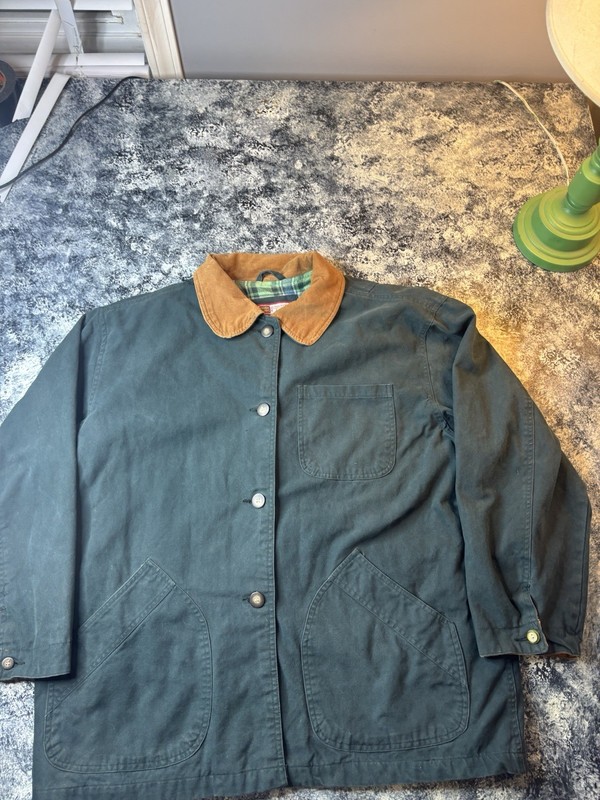 Vintage Barn Coat Jacket Womens 1X Chore Hunting Collared Canvas FADED GLORY 90s