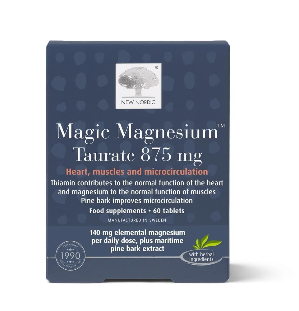 New Nordic Magic Magnesium Taurate 875mg. 60 tablets - 2 Pack