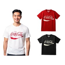 Coca-Cola Kurzarm T-Shirt Logo Print Unisex Retro Sammlerstück Party Fanartikel