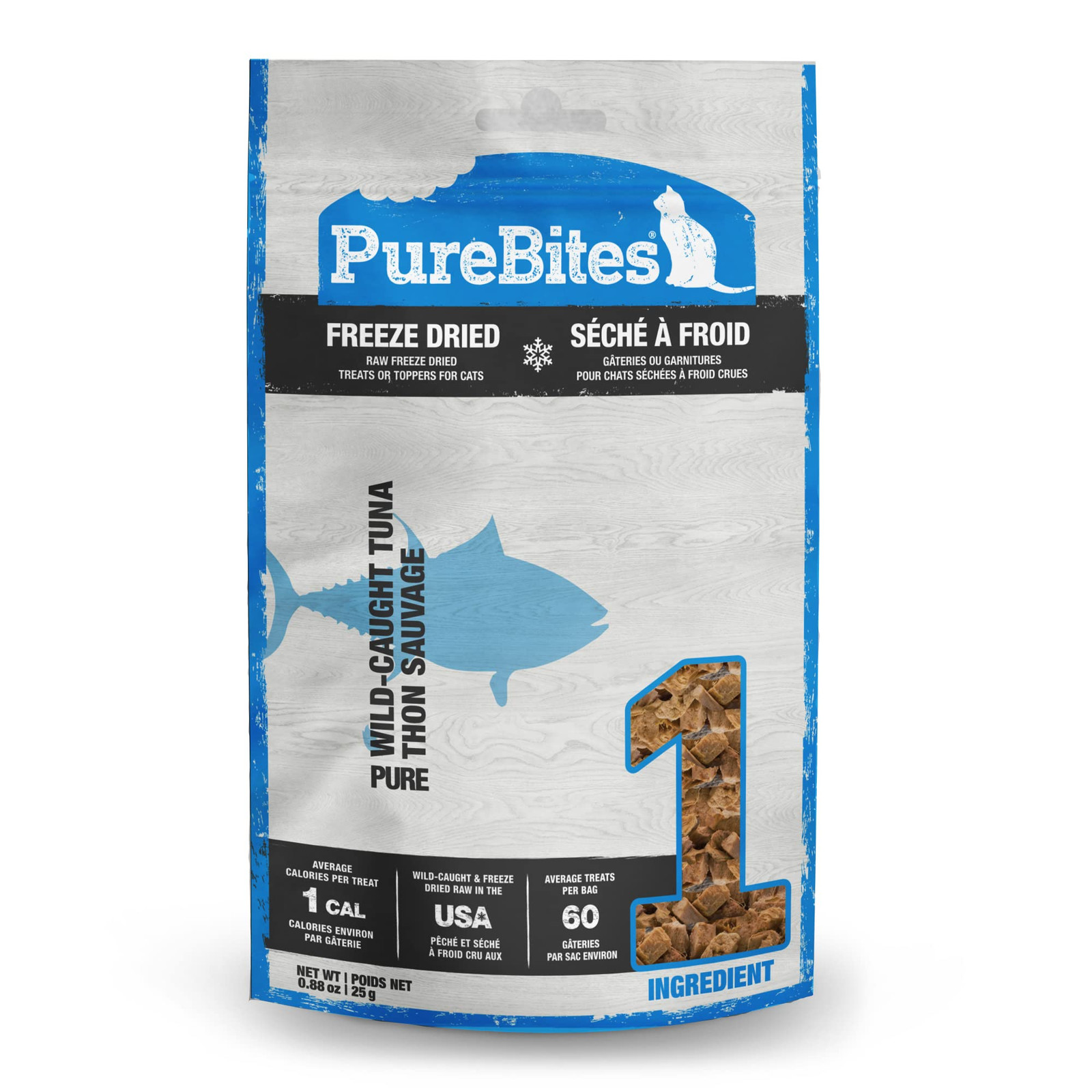 PureBites Yellowfin Tuna Treats 0.88oz Natural Human Grade Cat Dog Food