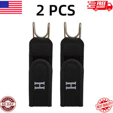 2PCS Tactical Metal Hook Elastic Belt Buckle-Less Invisible Waist Belt Closure