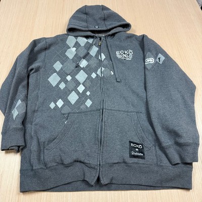 y2k Vintage Ecko Unltd Hoodie Full Zip Skater XXL Grunge Cyber Mall Goth