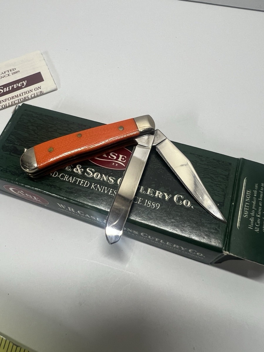 Case XX 102154 Tiny Trapper 2Blade Pocket Folding Knife Orange
