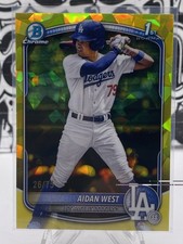 2025 Bowman Chrome Draft Sapphire Edition - Aidan West #BDC-6 Yellow /75 (RC)