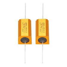 2 Pcs Aluminum Case Resistor, Great for Daily Use (Gold, 5W 47 Ohm)
