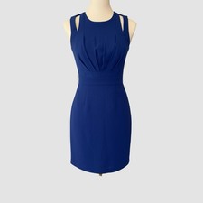 Cobalt Blue, Cut-Out Shoulder, Sheath Dress