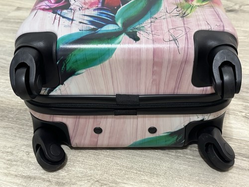 Mia Toro Paola Colorful Painted Flowers Hardside Spinner Carryon Suitcase NEW - Picture 11 of 15