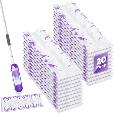 A set of 20 disposable mop pads to replace the mop head.