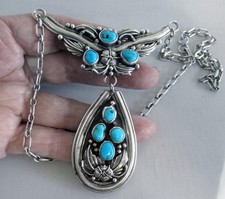 BIG CAROL FELLEY SOUTHWEST STERLING NECKLACE,...