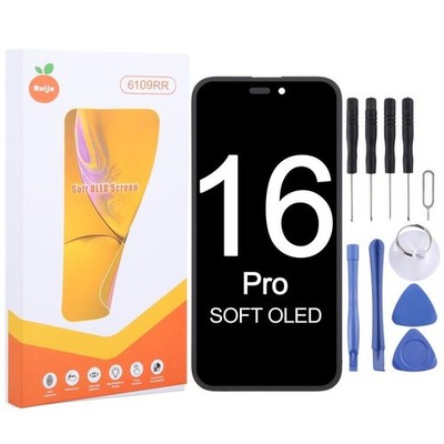 Soft OLED For Apple iPhone 16 Pro LCD Display Touch Screen Digitizer Replacement