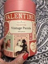 Valentine Vintage Style 500 Piece Puzzle by Cavallini  Co. Never Opened 22  x14  