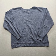 Hanes Women's Size Large Navy Blue Long Sleeve Sweatshirt Cozy Fleece