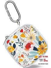 Earbud Case Headphone Organizer Ear Bud Case Portable EVA Blooming Floral