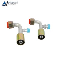 Ac Fittings Beadlock Ac Female O Ring 8 10 With R134a Service Ports 90 Degree
