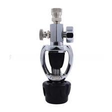 Diving Equipment G5/8 Test Valve with Pressure Gauge for Bench Leak Checks