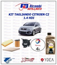 KIT TAGLIANDO CITROEN C2 1.4 HDI - 4 FILTRI 4 LITRI TOTAL 5W40