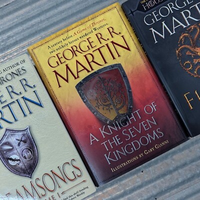 George R.R. Martin 3 Book Set - A Knight of The Seven Kingdoms, Fire & Blood, &