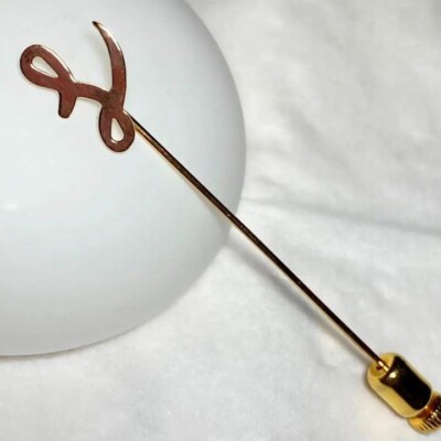 K18 Gold Pin Brooch 18k Marked 6.8cm Vintage Pre-Owned No Box