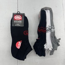 Ecko Unltd Black White Grey 2 Pack Of 10 Low Cut Ankle Socks Mens 6-12 20 Total