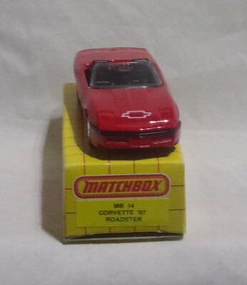 MJ7 Matchbox - Yellow Box - MB14 - 1987 Chevy Corvette - Red | eBay MJ7 Matchbox - Yellow Box - MB14 - 1987 Chevy Corvette - Red | eBay