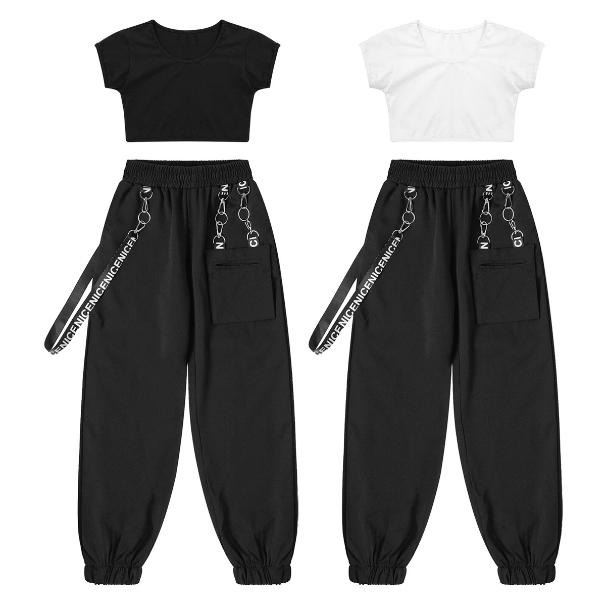 Hip hop top clothes for girl