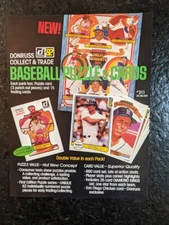 1982 Rare Dealer Promo Donruss Great Moments 1981 Tim Raines  Alan Trammell