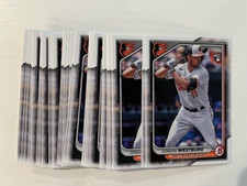 (50) JORDAN WESTBURG Orioles 2024 Bowman Baseball base rookie card #42