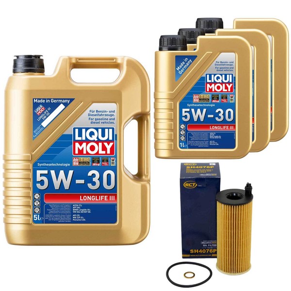 MotoröL Set Longlife III 5W-30 8 Liter + ÖLfilter FüR BMW 5Er 530D 7Er 740D F01-image