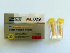 DiaDent MM Marked Gutta Percha Points ML.029 120/Box all Sizes Vial Package