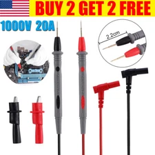 1000V 20A Multimeter Test Leads for Fluke Meter Electrical Alligator Clip Probes